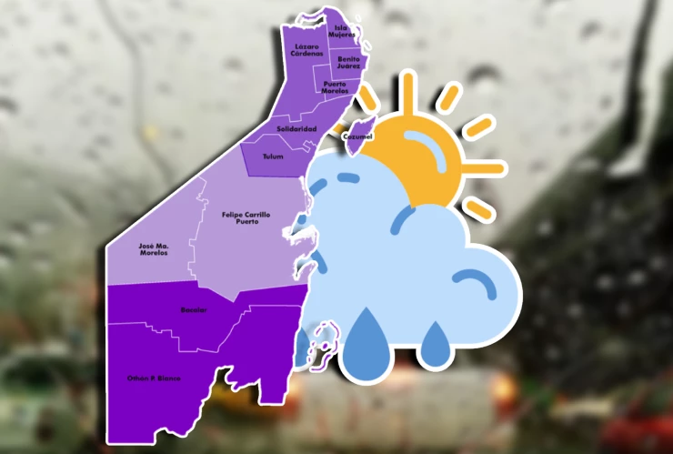 Estos son los MUNICIPIOS en los que LLOVERÁ hoy 5 de enero de 2026 en Quintana Roo.webp