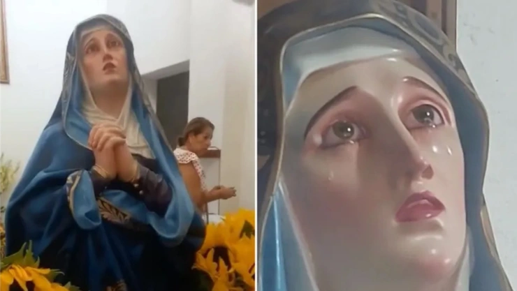 virgen llorando video viral