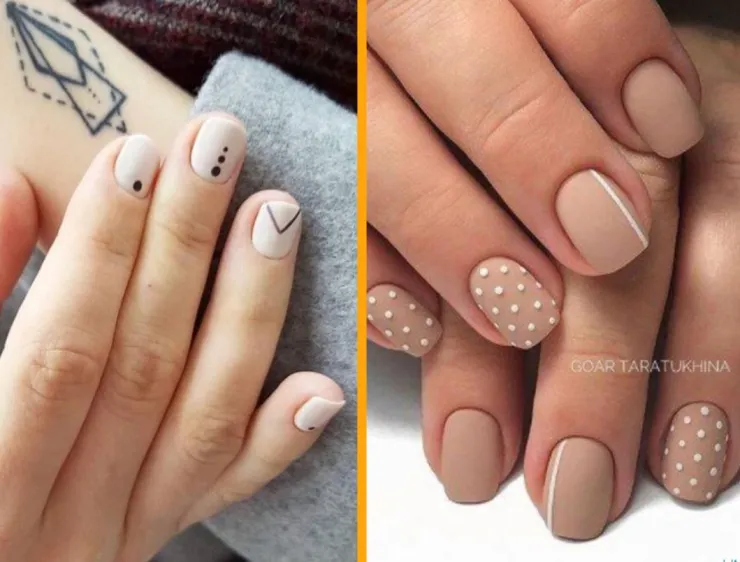 Uñas cortas para Año Nuevo