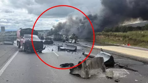 choque de pipa en México-Puebla