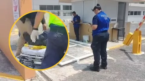 Portón cae sobre vigilante en Universidad