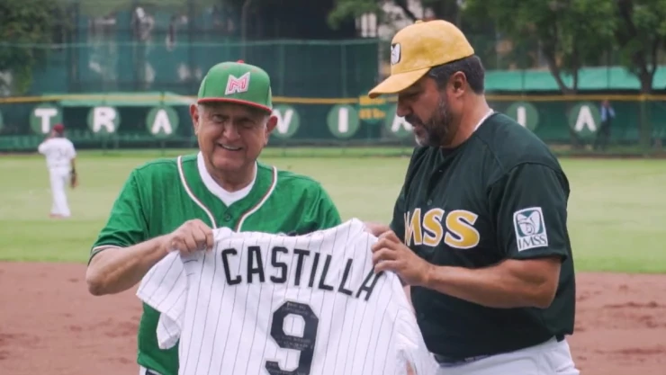 AMLO Castilla playera partido beisbol Chito Ríos Vinny Castilla