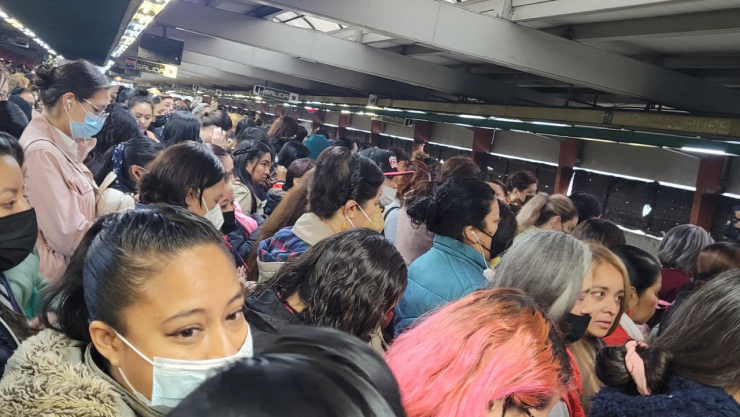 Aglomeraciones en Línea 3 del Metro CDMX