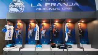 Vestidores del Puebla listos para el partido