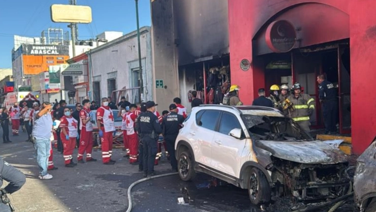 Incendio en tienda en Hermosillo.