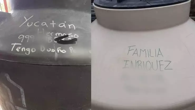 Yucatecos marcan sus tinacos previo al posible impacto del Huracán Beryl en Yucatán