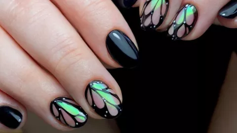 uñas negras para primavera 2026