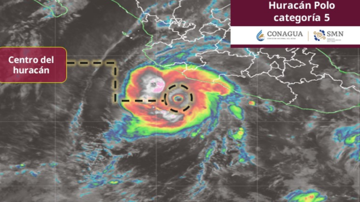 EN VIVO: Huracán “Polo” avanza como categoría 5 | Trayectoria, estados en alerta y suspensión de clases hoy 24 de septiembre