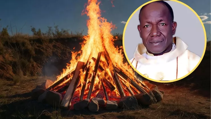 Sacerdote quemado vivo