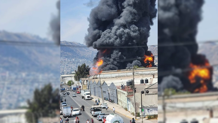 Incendio en Xalostoc Estado de M&eacute;xico
