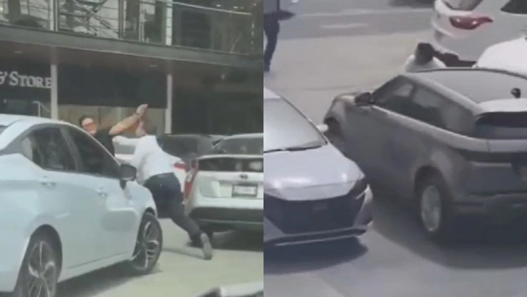 Una persona queda colgando sobre el cofre de un vehículo tras pelea en San Pedro, Nuevo León