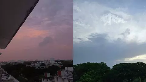 FOTOS | Así se ve el cielo en Cancún previo a la llegada del huracán Beryl