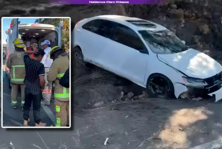 Accidente en carretera Comitán–Teopisca hoy: Reportan dos mujeres heridas.