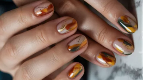 diseños de uñas terracota boho