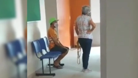 mujer marido amarrado covid-19 brasil