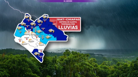 Lluvias fuertes en Chiapas hoy 20 diciembre ¡Emiten Alerta AZUL en estos municipios! 