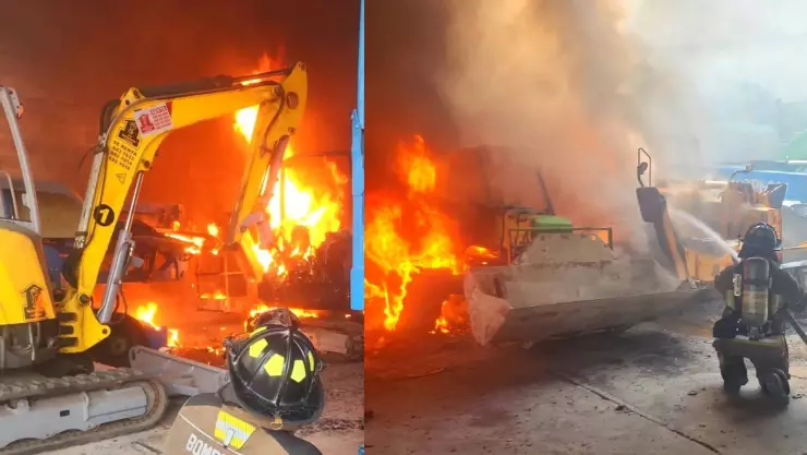 ¡AL MOMENTO! Se reporta incendio en una bodega en la zona industrial de Cancún