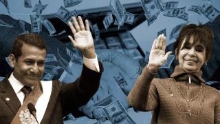 Imagen de expresidentes Ollanta Humala, de Perú y Cristina Fernández de Kirchner, de Argentina.