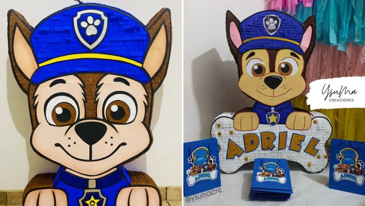 5 diseños de piñatas caseras de Chase de Paw Patrol para celebrar los cumpleaños de los niños