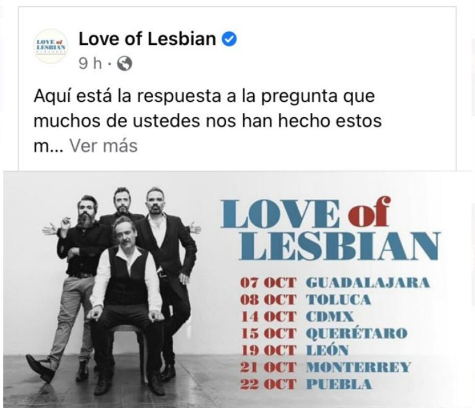 Love of Lesbian confirma primera banda Coordenada 2022