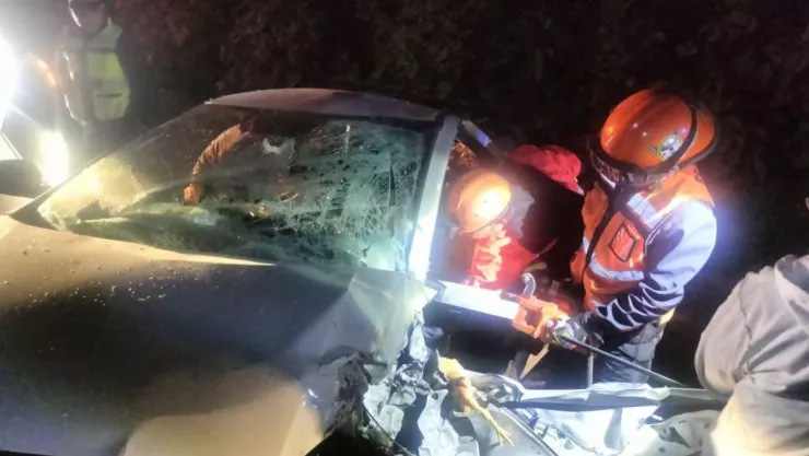 Fuerte choque en carretera Xalapa - Perote