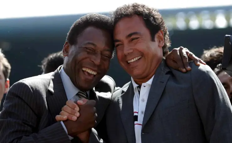 Hugo Sánchez con su amigo Pelé