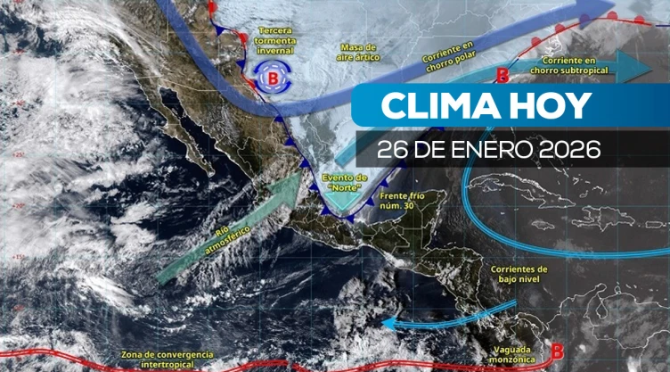 Clima lunes 26 de enero