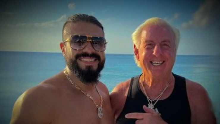 Ric Flair y Andrade lucha libre 