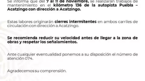 autopista Puebla-Orizaba hoy