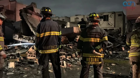 Explosion en colonia Los Olmos en Pesqueria Nuevo Leon