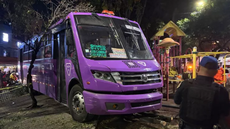 Camión chocó contra juegos infantiles en Coyoacán