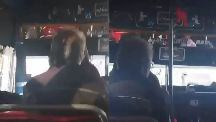 conductor sorprendido fumando