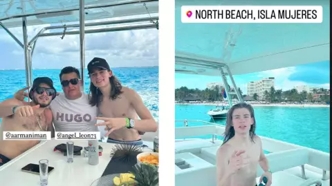 El tiktoker Eugenio Esquivel está en Cancún y así disfruta del Caribe Mexicano