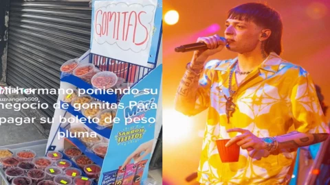 Niño pone puesto de dulces para ver a Peso Pluma