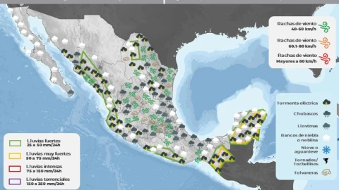 Clima en México 28 de septiembre de 2023