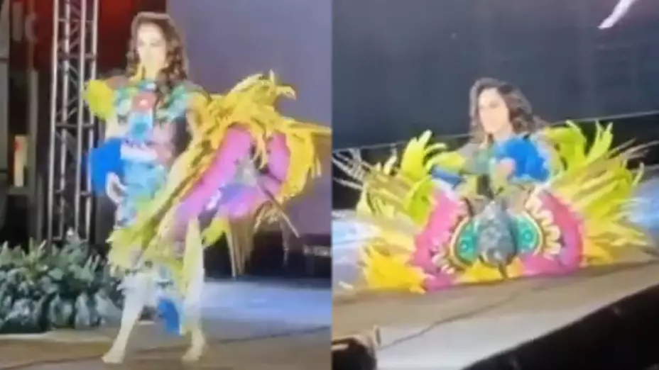 Modelo se electrocuta en pleno concurso.jpg