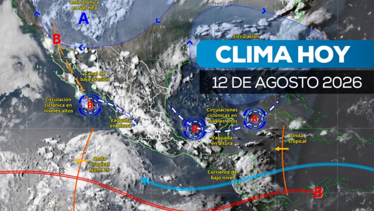 Estados bajo alerta por fuertes lluvias 12 de agosto