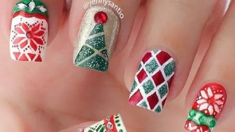 Uñas Navidad