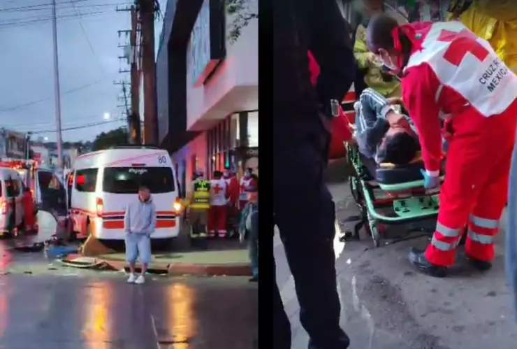 Accidente vehicular en la calle Tercera de Tijuana hoy 28 de abril