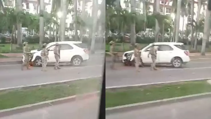 Accidente vehicular en la zona hotelera de Cancún genera tráfico pesado.jpg