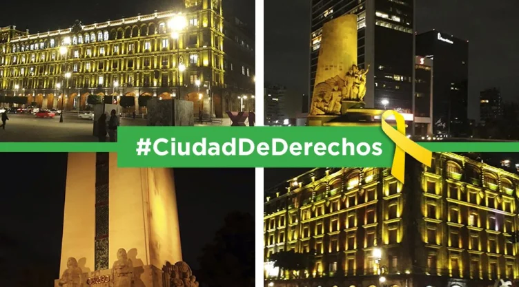 Edificios dorados por cáncer infantil en la Ciudad de México