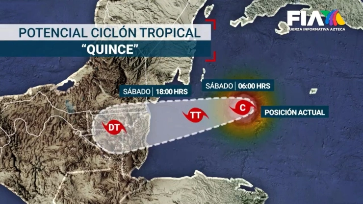 Potencial ciclón tropical acecha al estado de Quintana Roo.