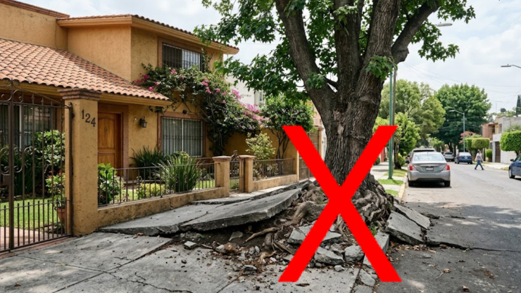 8 árboles que NO levantan las banquetas de tu casa y puedes tenerlos afuera sin problema