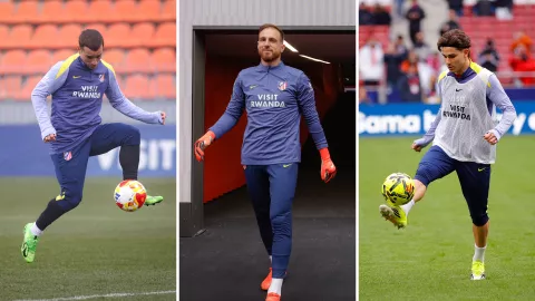 Antoine Griezmann, Jan Oblak y Julián Álvarez