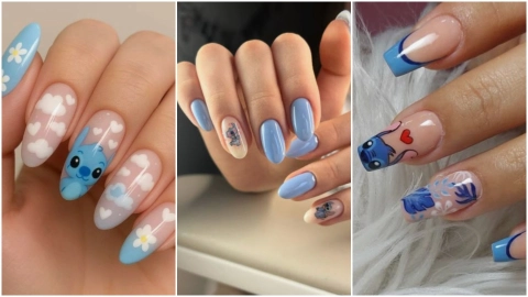 Conoce estas ideas de uñas con diseño de Stitch