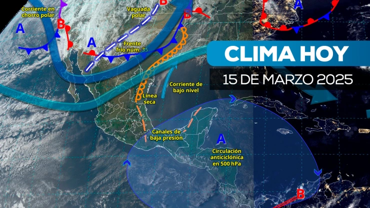 El clima en México para el 15 de marzo traerá fuertes vientos en el norte y una intensa onda de calor en el centro y sur del país