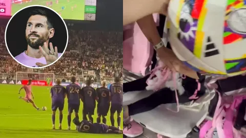 Niña recibe pelotazo de Messi