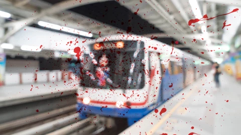 Hombre atrapado metro Brasil