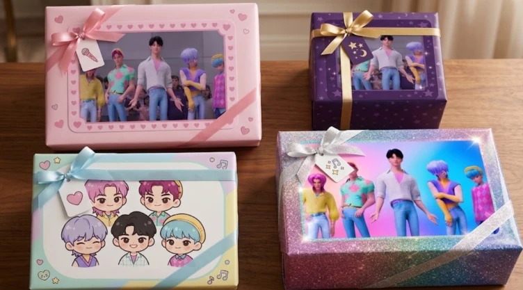 4 Photocards de Saja Boys con bordes para personalizar tus regalos y decorar lo que quieras como una fan de KPop Demon Hunters