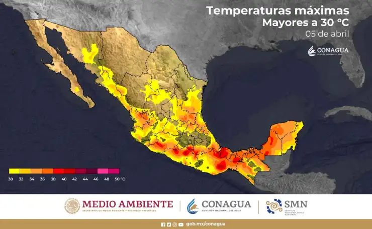 Clima en México 6 de abril